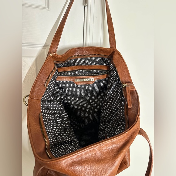 Antik Kraft Handbags - Tj Maxx brown faux leather purse